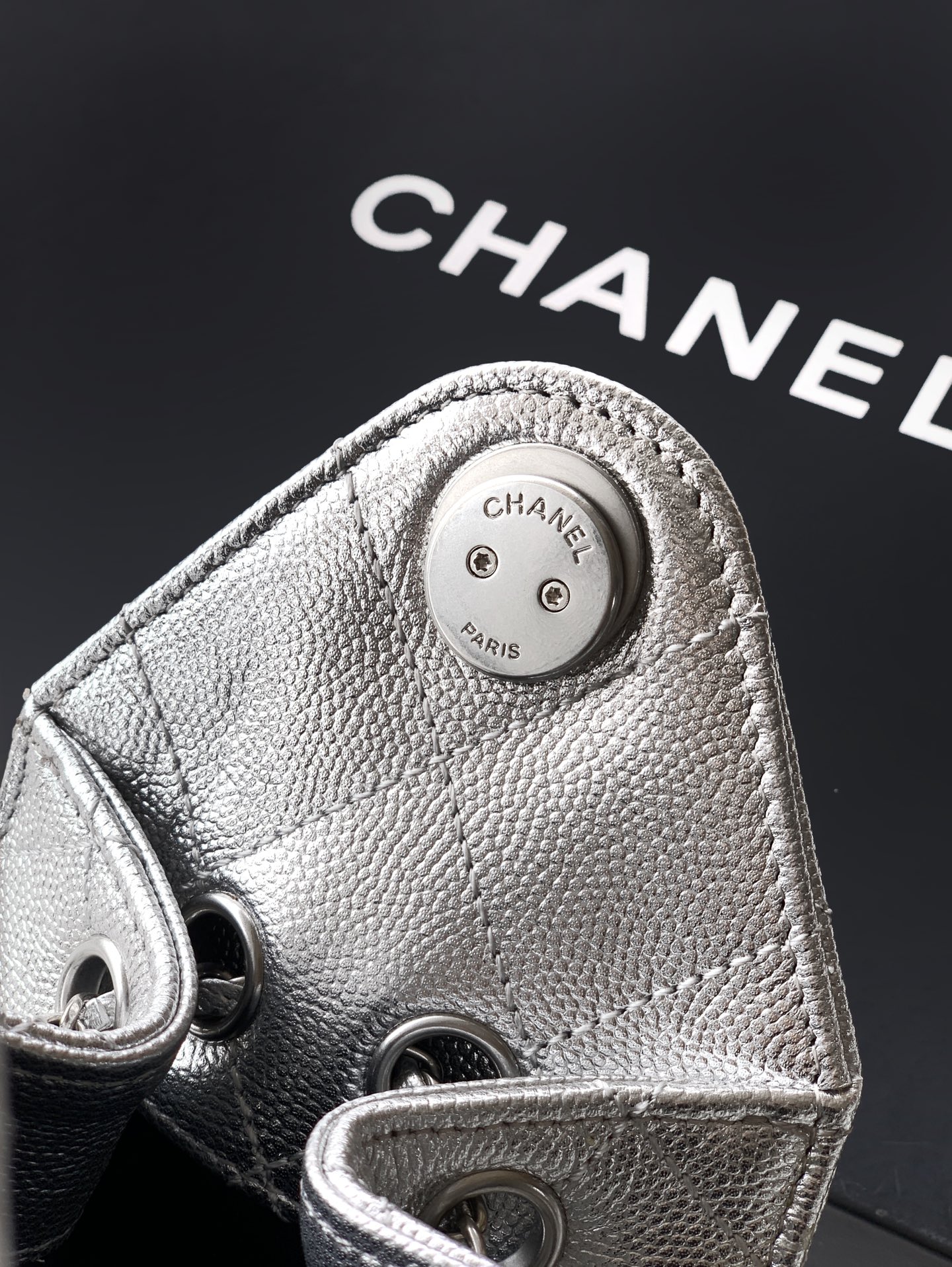 Chanel Basic Bag Silver M-l