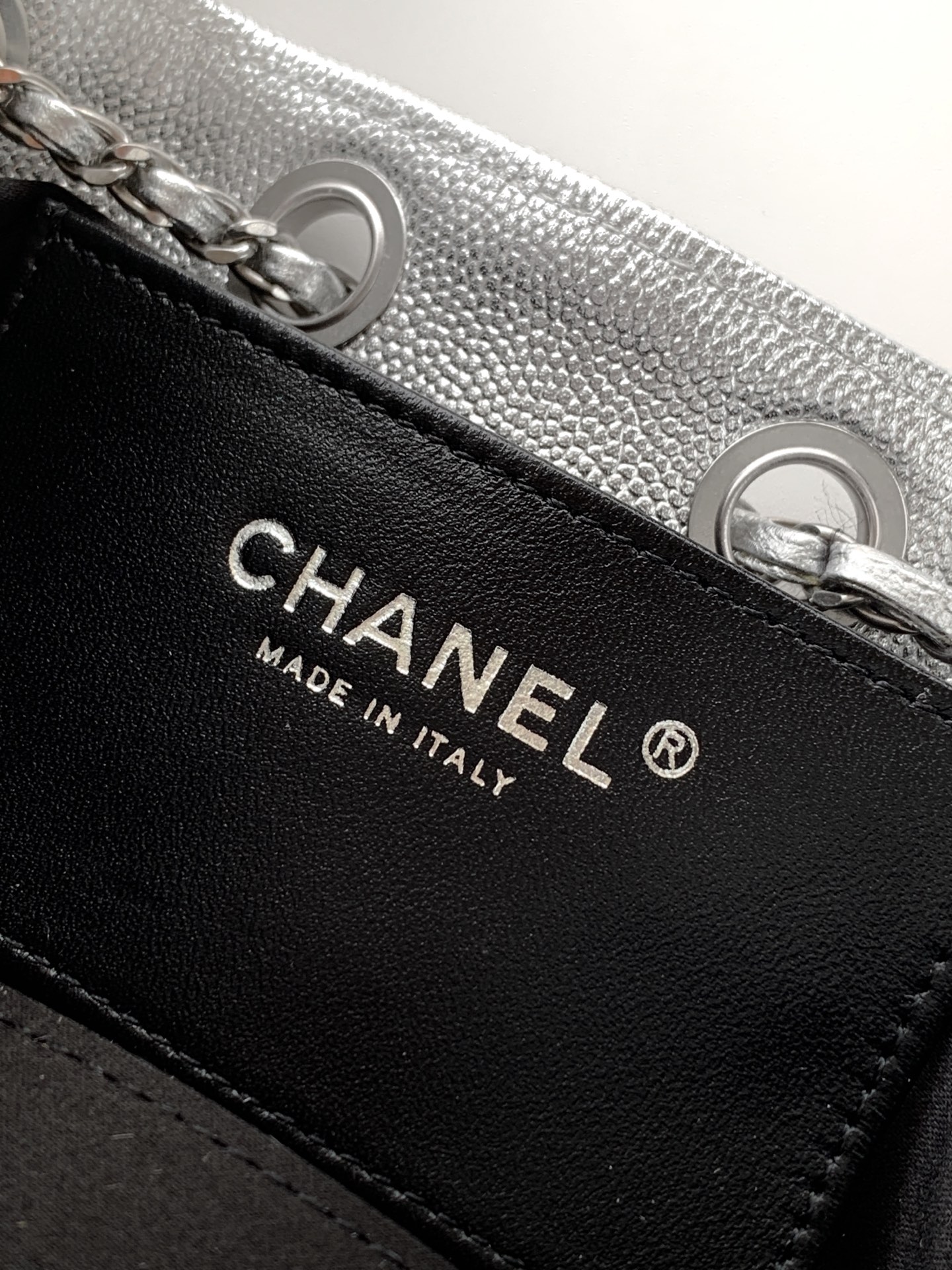 Chanel Basic Bag Silver M-l