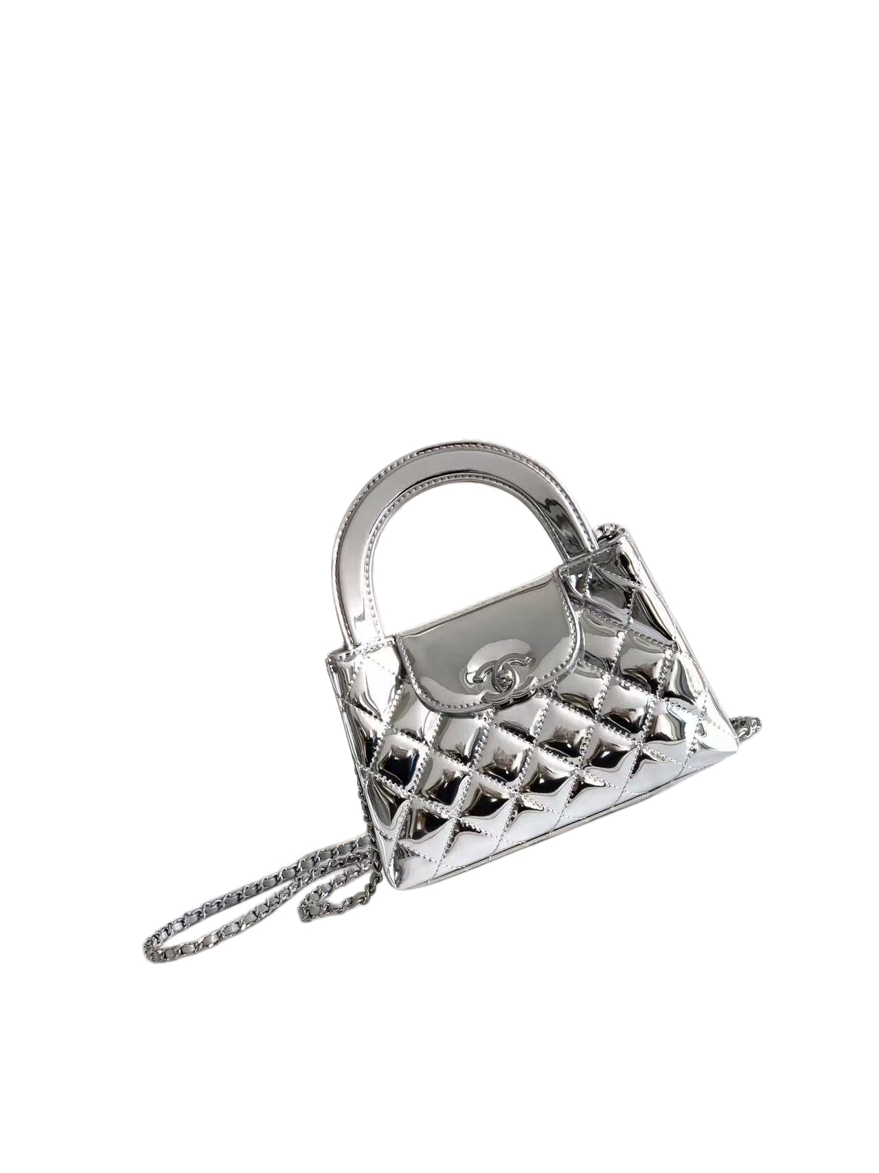 Chanel Basic Bag Silver M-l