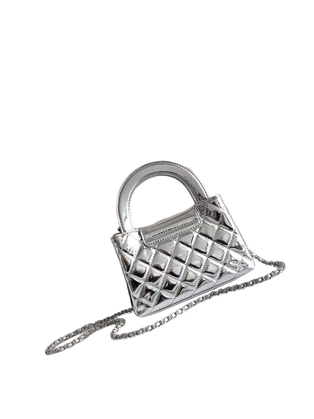 Chanel Basic Bag Silver M-l