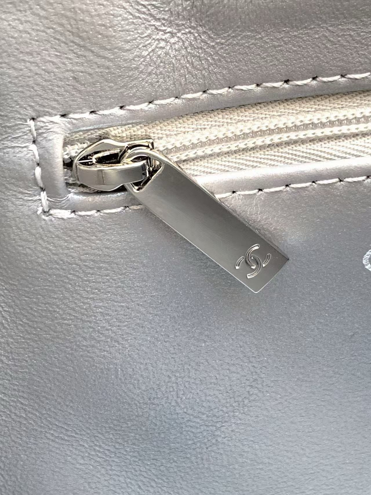 Chanel Basic Bag Silver M-l