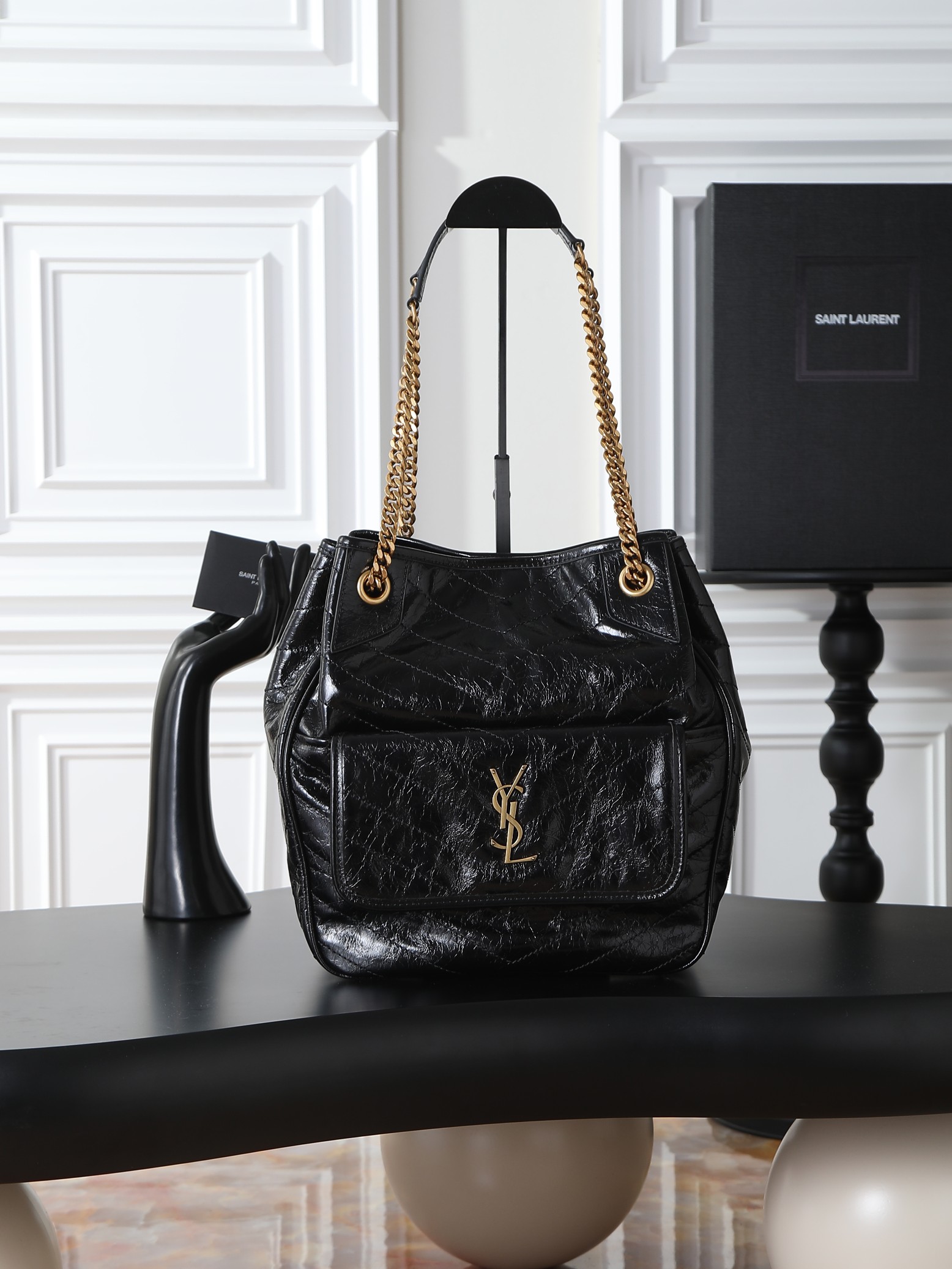 Ysl Tote Bag Cow Leather 12cm-l-s