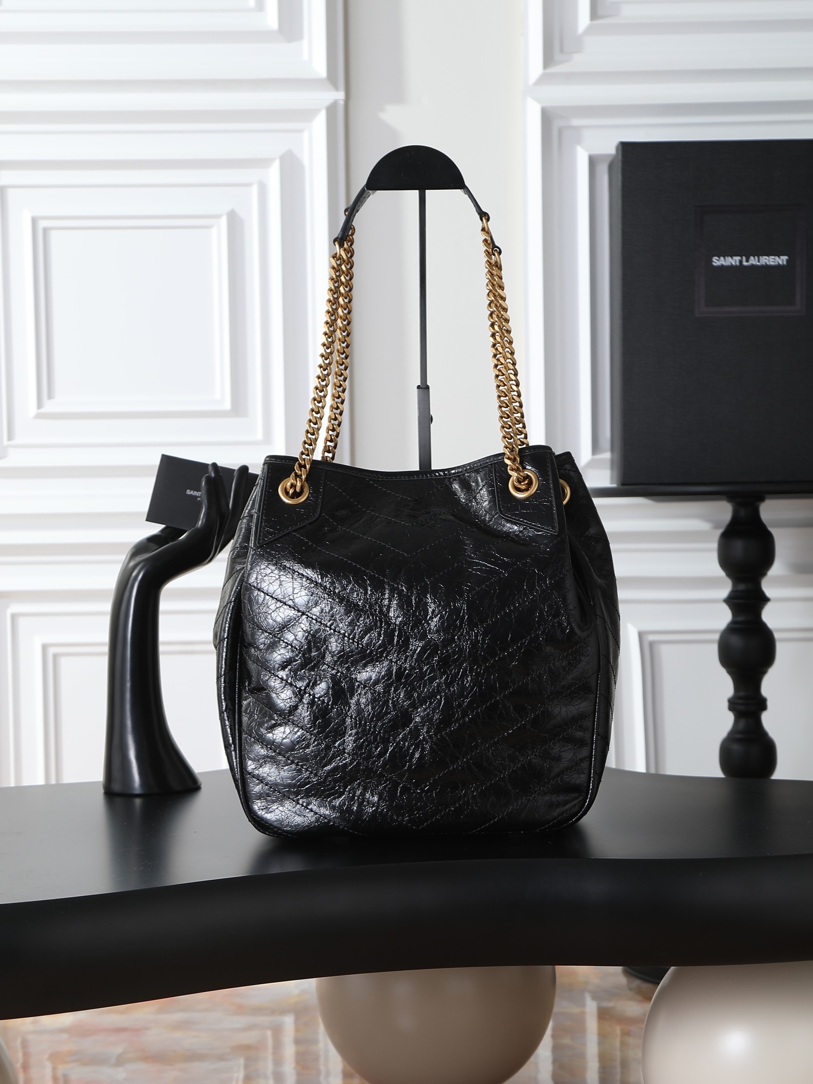 Ysl Tote Bag Cow Leather 12cm-l-s