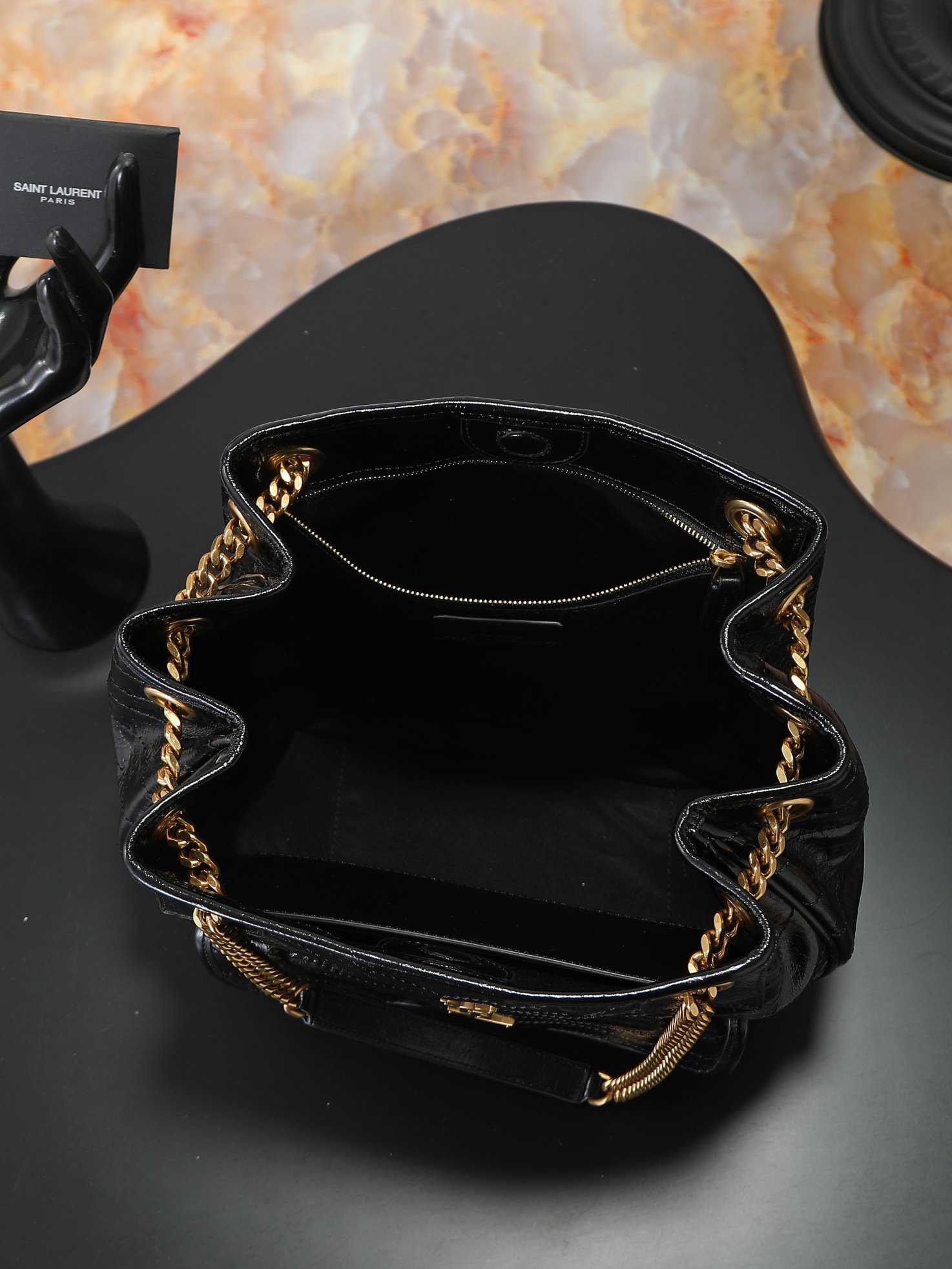 Ysl Tote Bag Cow Leather 12cm-l-s