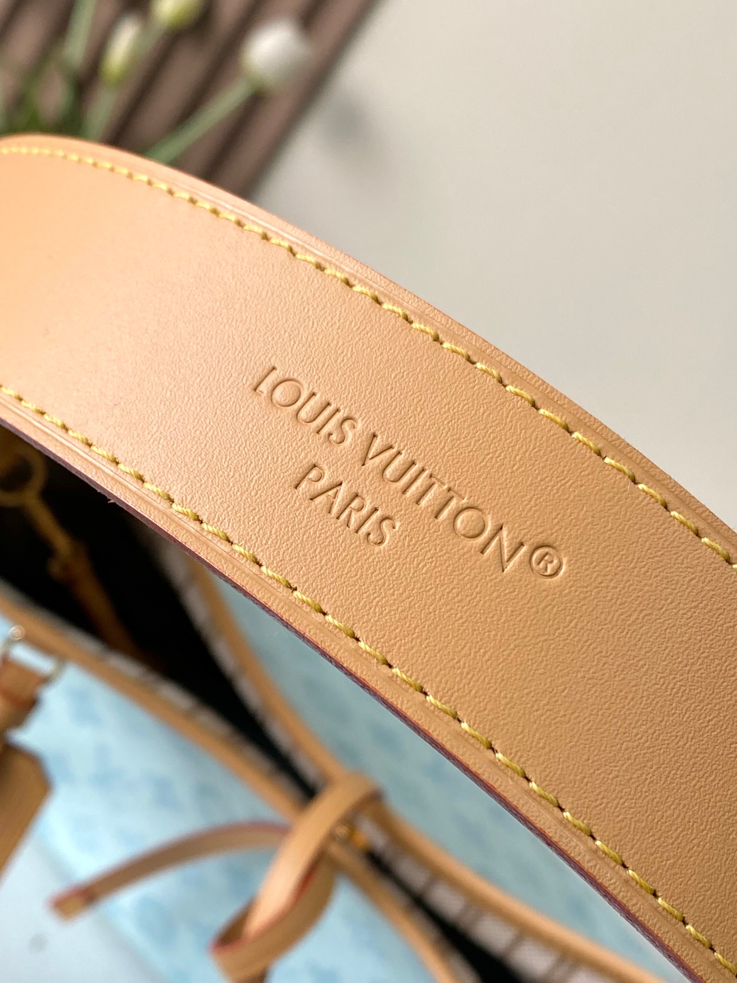 Louis Vuitton Basic Bag Cow Leather Blue M-l