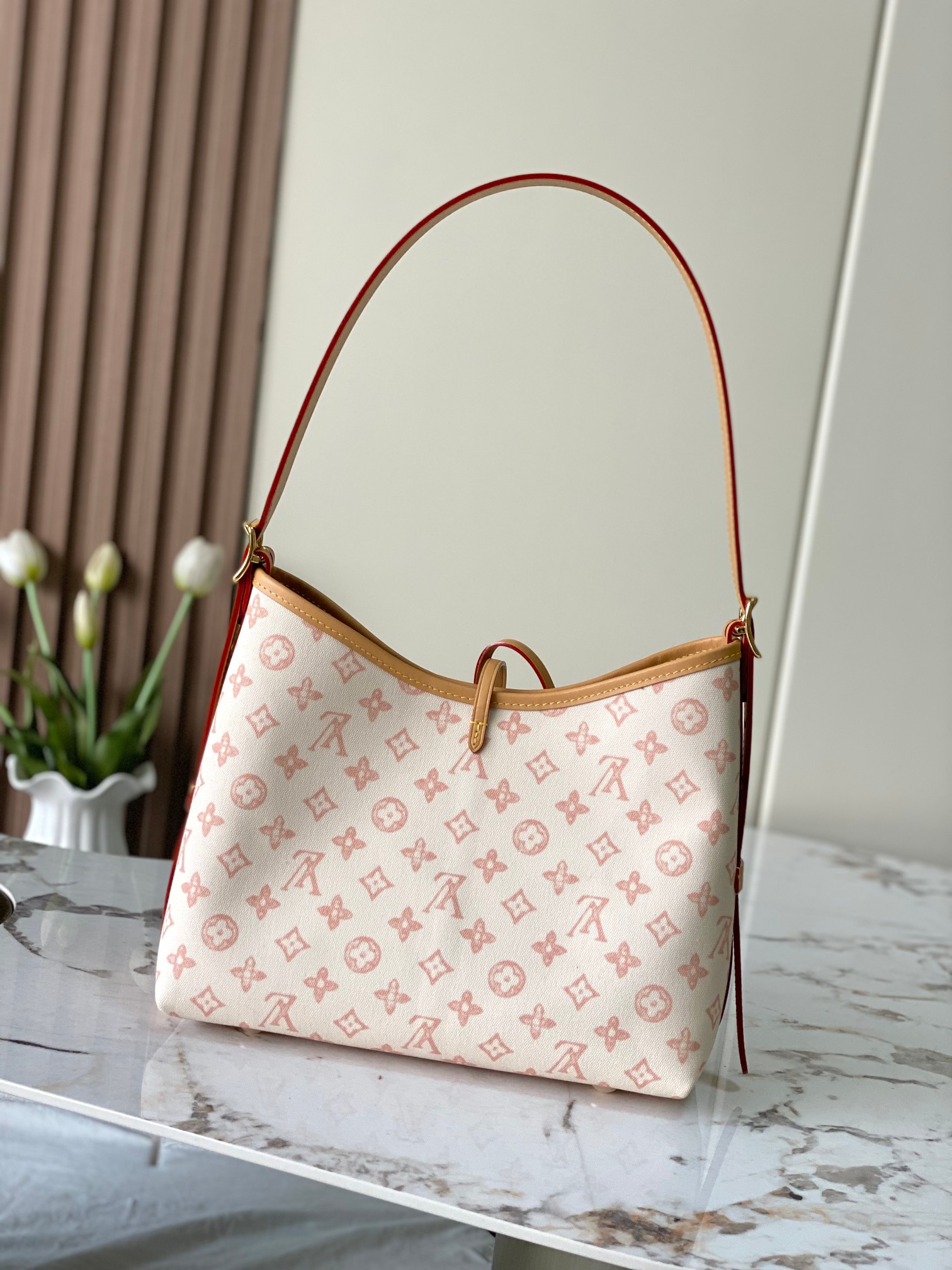 Louis Vuitton Basic Bag Cow Leather White M-l