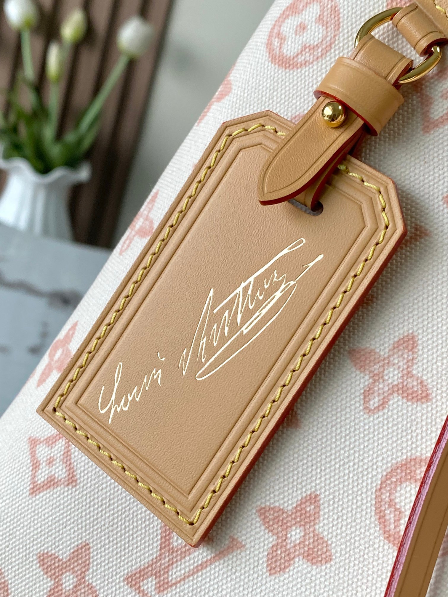 Louis Vuitton Basic Bag Cow Leather White M-l