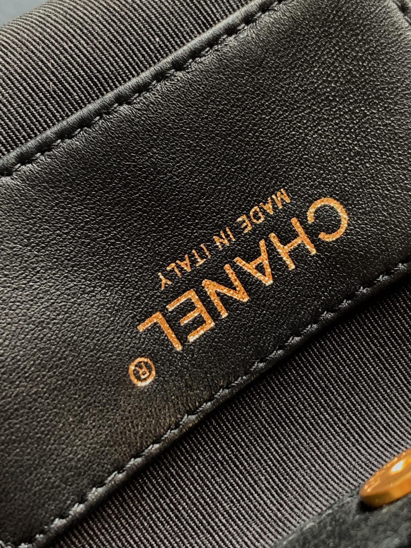 Chanel Tote Bag Black 12cm-24cm-l