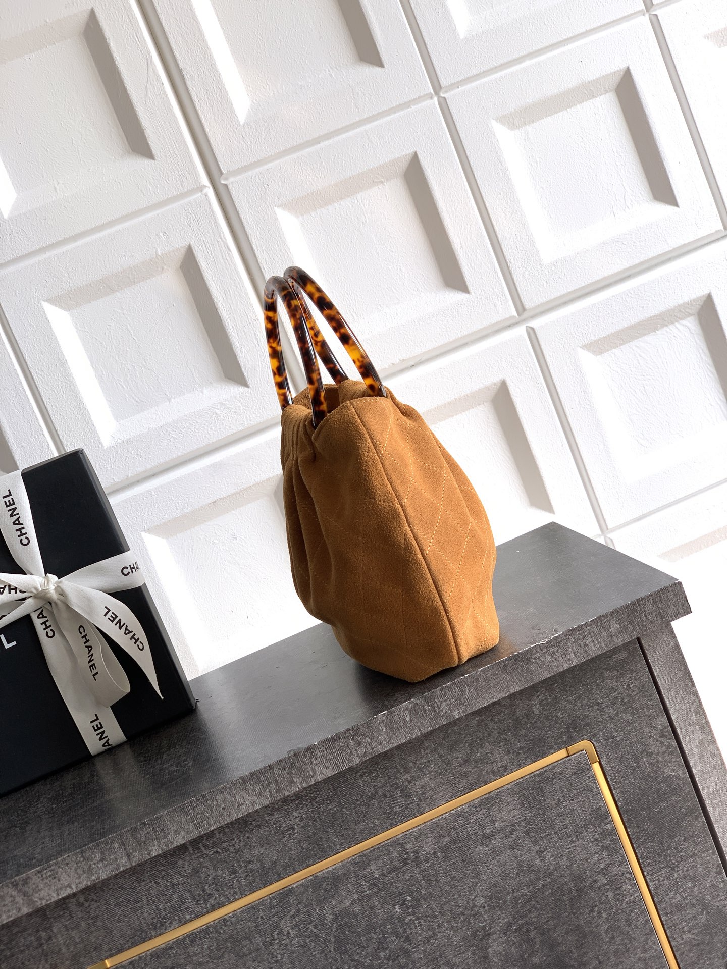 Chanel Tote Bag Brown 12cm-24cm-l