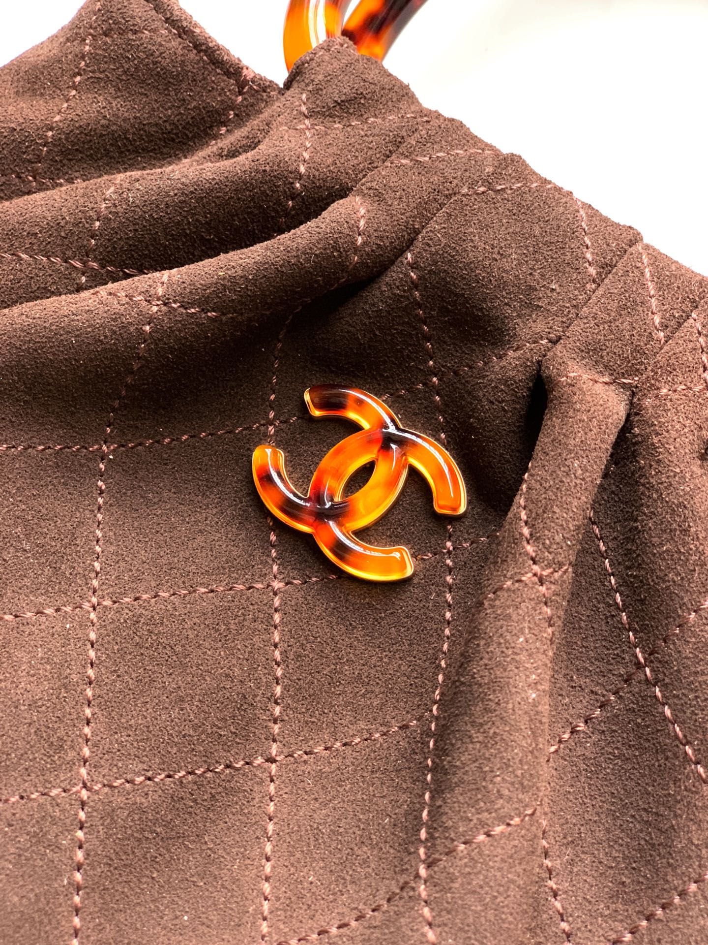 Chanel Tote Bag Brown 12cm-24cm-l