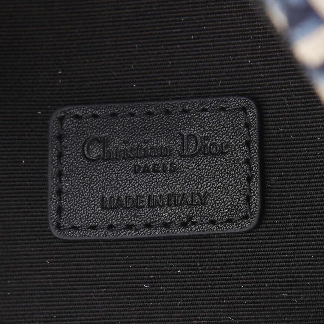 Dior Shoulder Bag Canvas Blue M-l-s