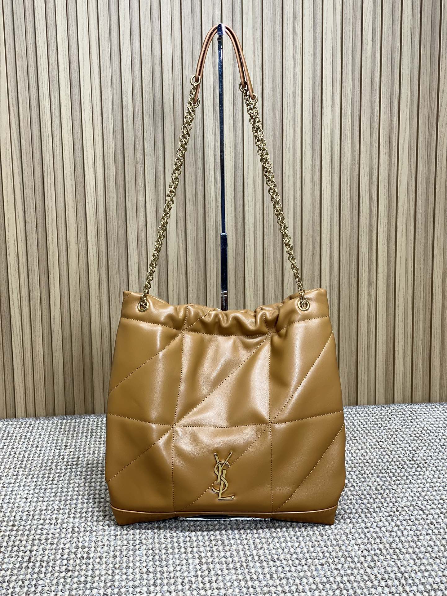 Ysl Basic Bag Sheepskin Brown M-l-s