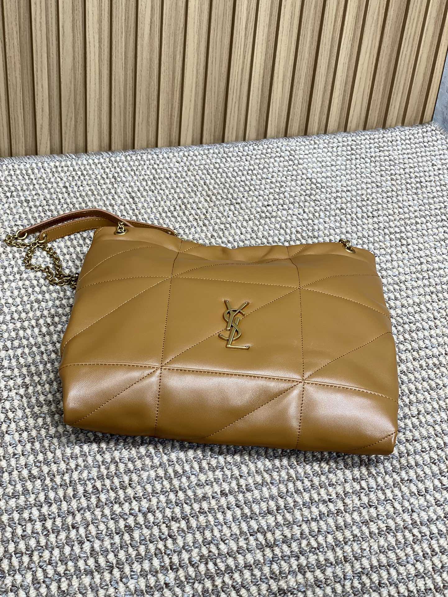 Ysl Basic Bag Sheepskin Brown M-l-s