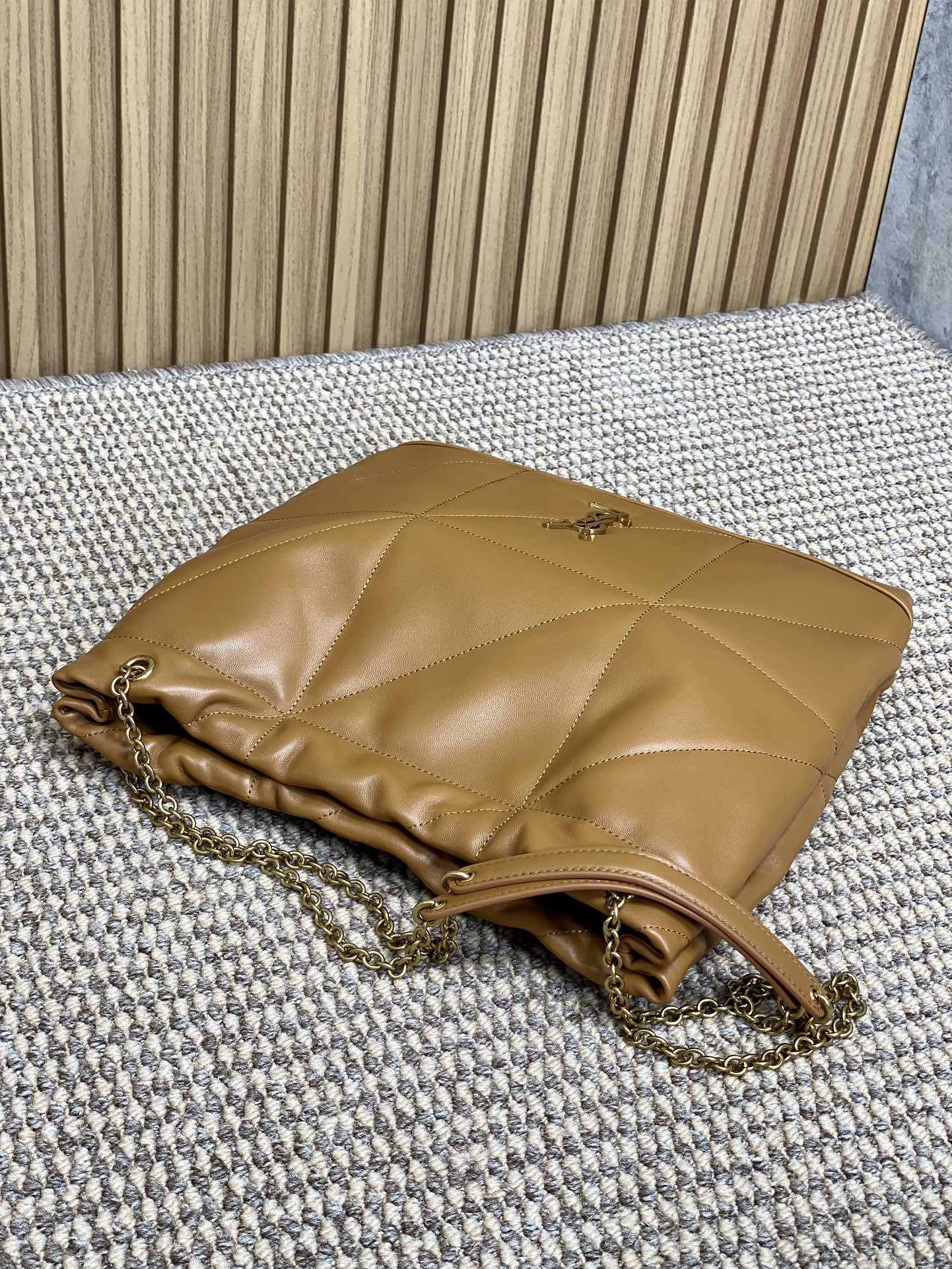 Ysl Basic Bag Sheepskin Brown M-l-s