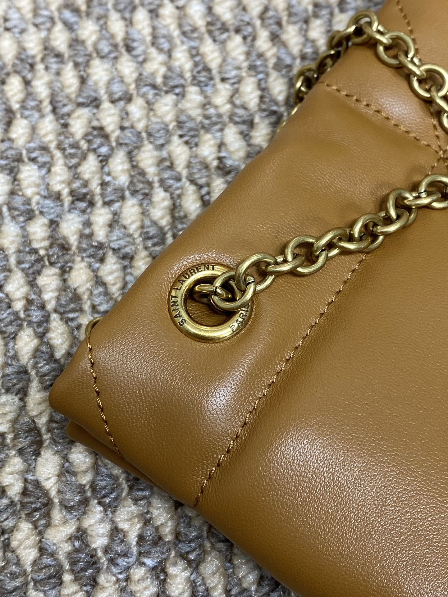 Ysl Basic Bag Sheepskin Brown M-l-s