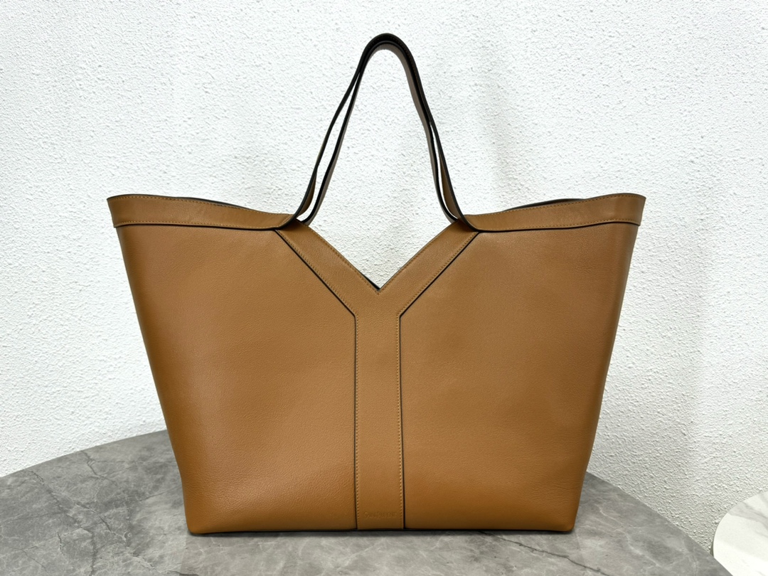 Tote Bag Cow Leather Brown Large Capacity 16cm-s