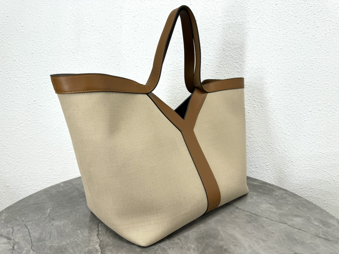Tote Bag Cow Leather Brown Large Capacity 16cm-s