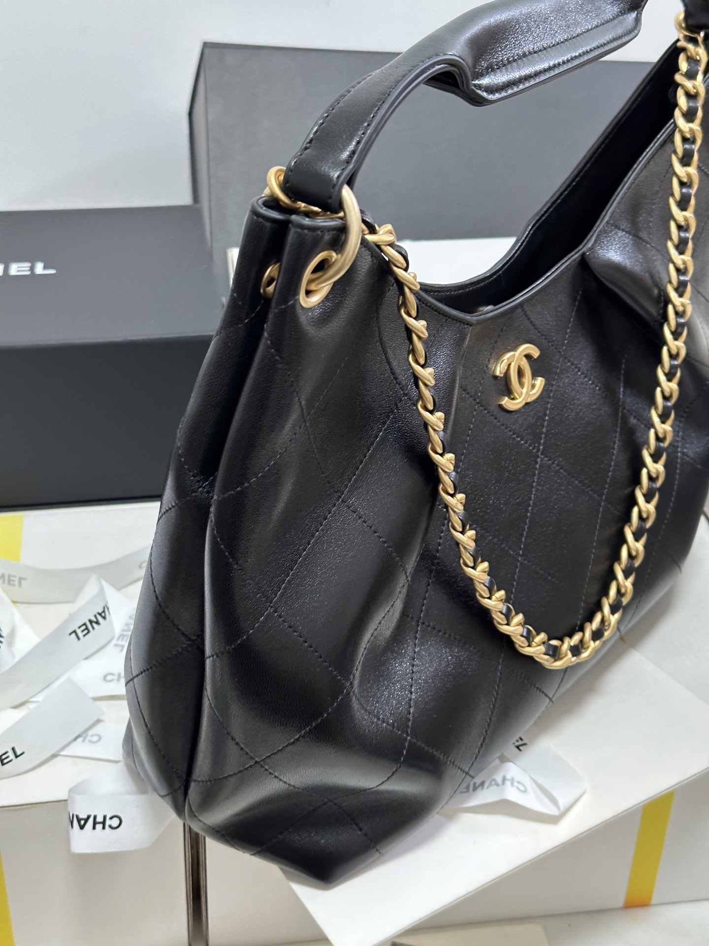 Basic Bag Sheepskin Black 13cm-s
