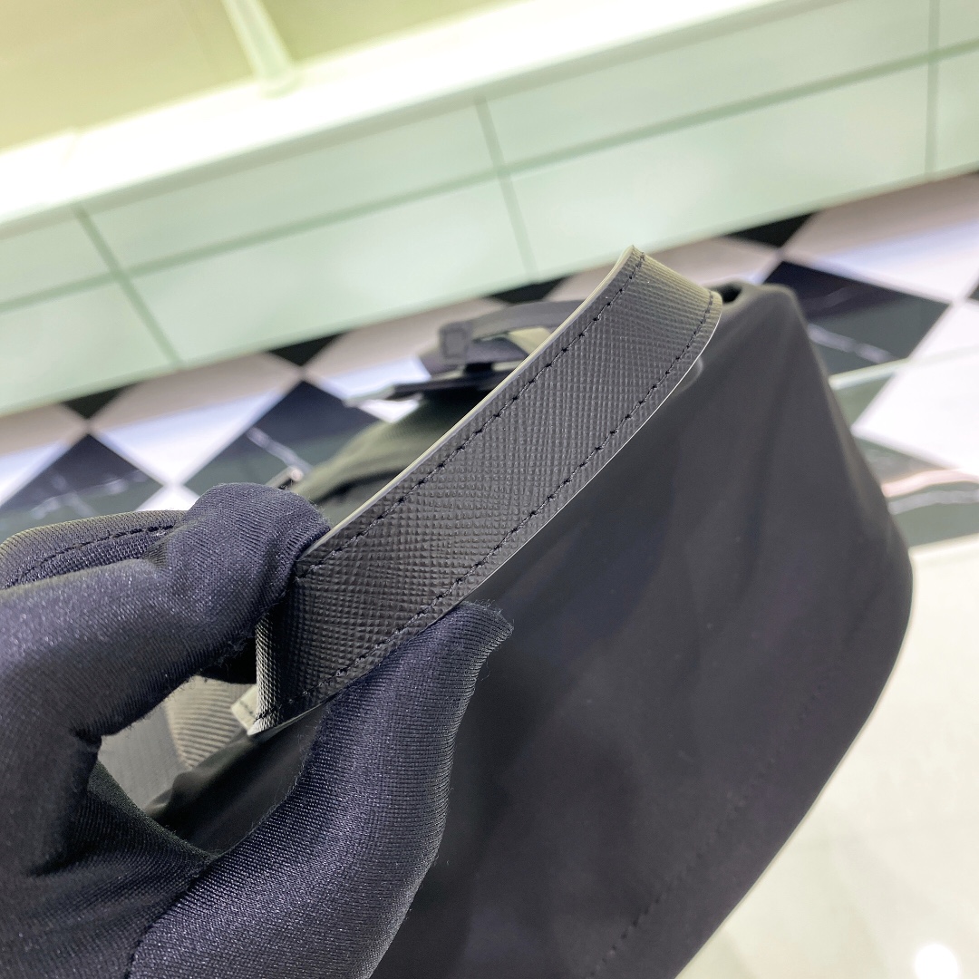 Prada Male Backpack Black Waterproof