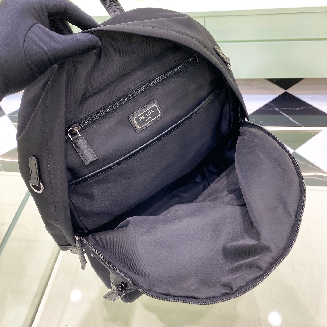 Prada Male Backpack Black Waterproof