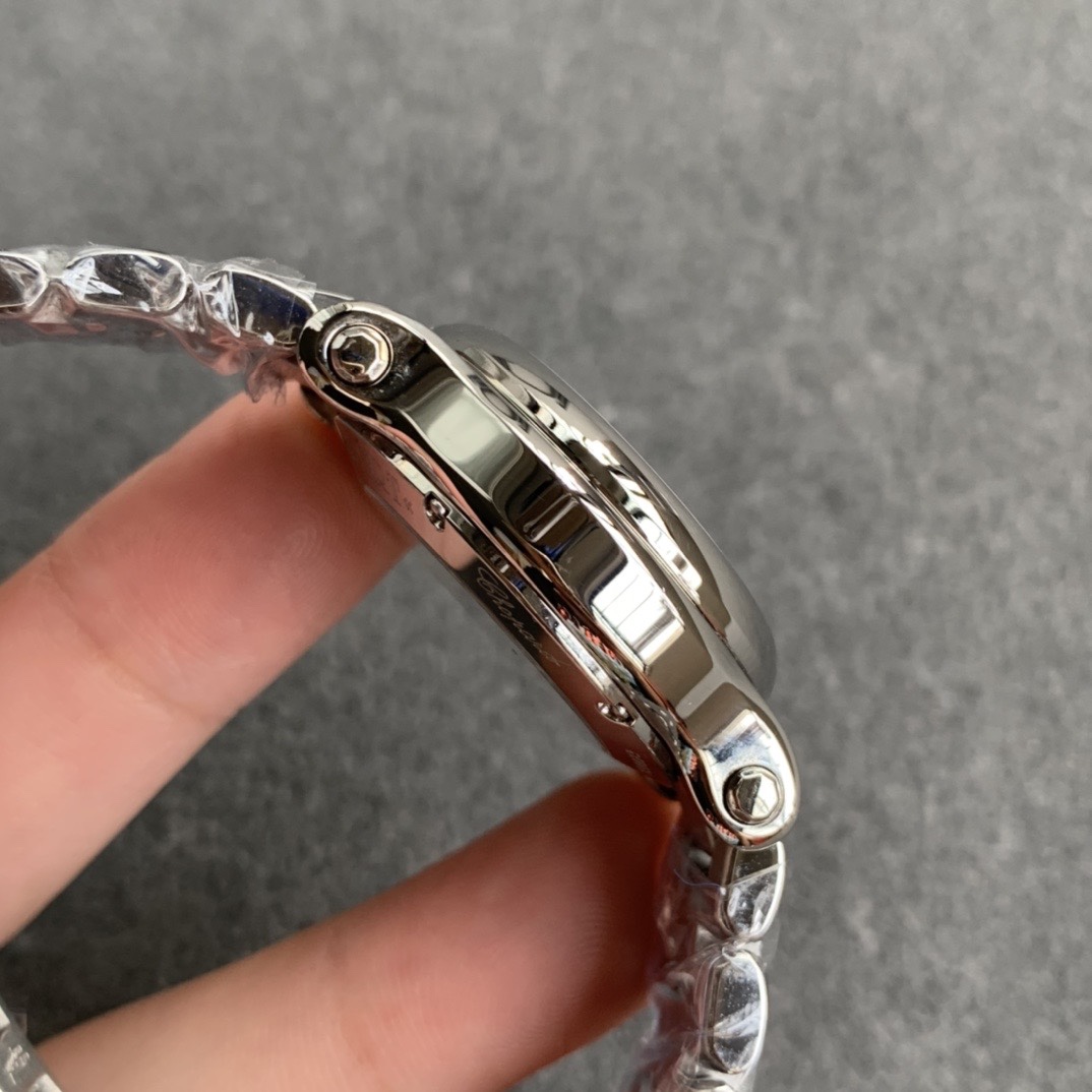 Chopard yf Small Sizeno Calendarhappy Diamonds Size30 mm case Diameter 2892 movement Steel Strapcolorfulchristmas Theme New Year Diamond