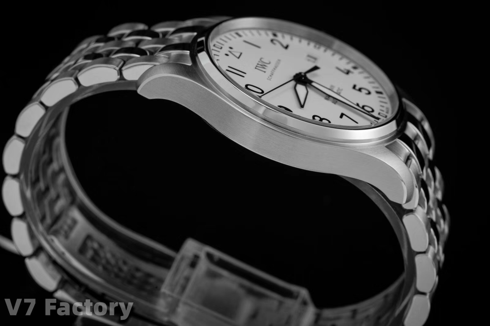 Iwc V7 Gram Steel Strap Originalsteel Strapmold Opening, Original, watch Clasp Markers Luminous Eta2892a2 movement,movement 2892 movement Thickness, V7 Originalmold Iwcclassic Style V7 Maker