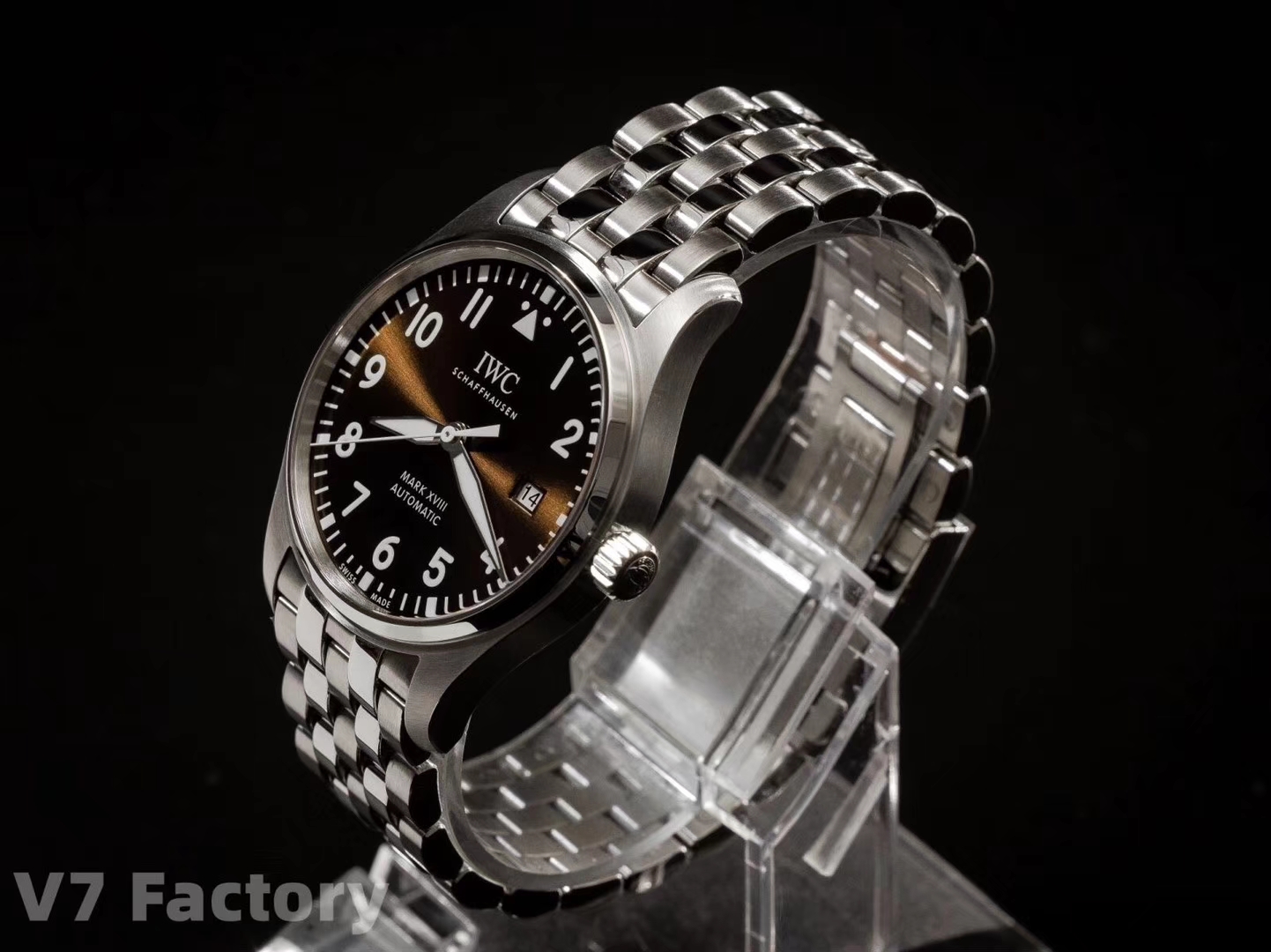 Iwc V7 Gram Steel Strap Originalsteel Strapmold Opening, Original, watch Clasp Markers Luminous Eta2892a2 movement,movement 2892 movement Thickness, V7 Originalmold Iwcclassic Style V7 Maker