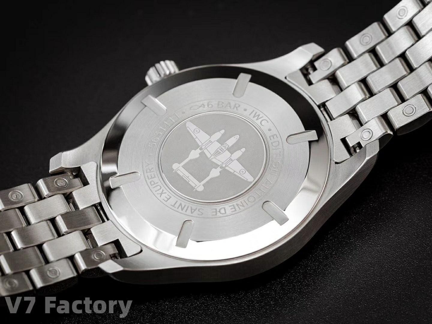 Iwc V7 Gram Steel Strap Originalsteel Strapmold Opening, Original, watch Clasp Markers Luminous Eta2892a2 movement,movement 2892 movement Thickness, V7 Originalmold Iwcclassic Style V7 Maker