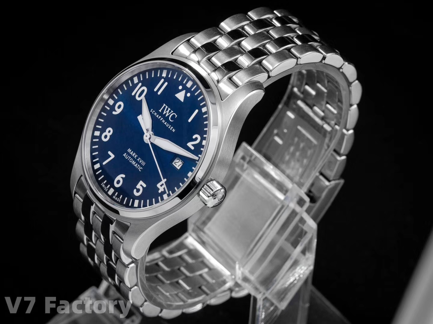 Iwc V7 Gram Steel Strap Originalsteel Strapmold Opening, Original, watch Clasp Markers Luminous Eta2892a2 movement,movement 2892 movement Thickness, V7 Originalmold Iwcclassic Style V7 Maker