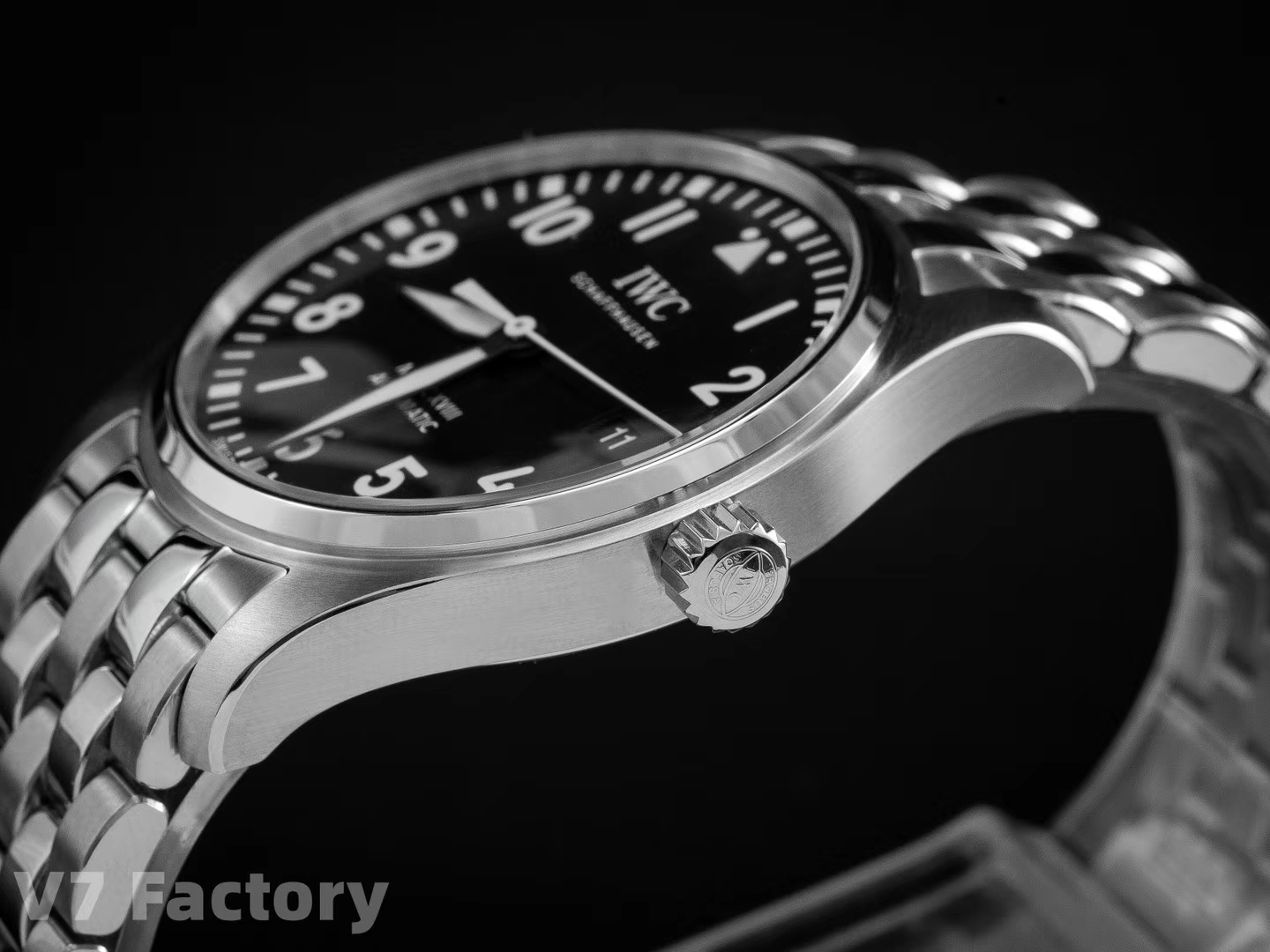 Iwc V7 Gram Steel Strap Originalsteel Strapmold Opening, Original, watch Clasp Markers Luminous Eta2892a2 movement,movement 2892 movement Thickness, V7 Originalmold Iwcclassic Style V7 Maker