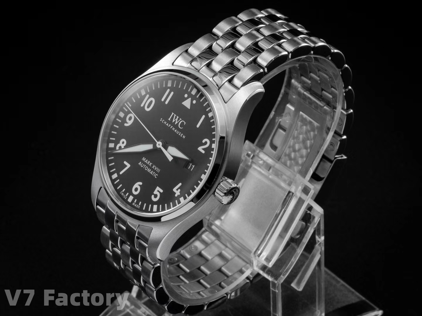 Iwc V7 Gram Steel Strap Originalsteel Strapmold Opening, Original, watch Clasp Markers Luminous Eta2892a2 movement,movement 2892 movement Thickness, V7 Originalmold Iwcclassic Style V7 Maker