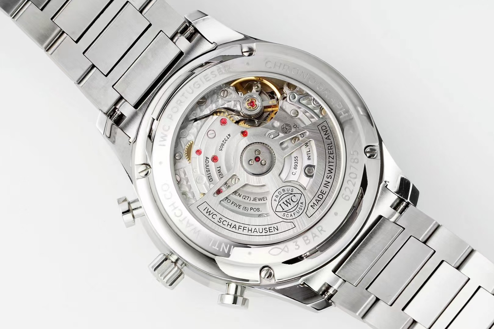 Iwc Az New Style Iwciwc Chronograph ,movement Watch Clasp Cal.69355 Original Case Size41 mm x13 1.az