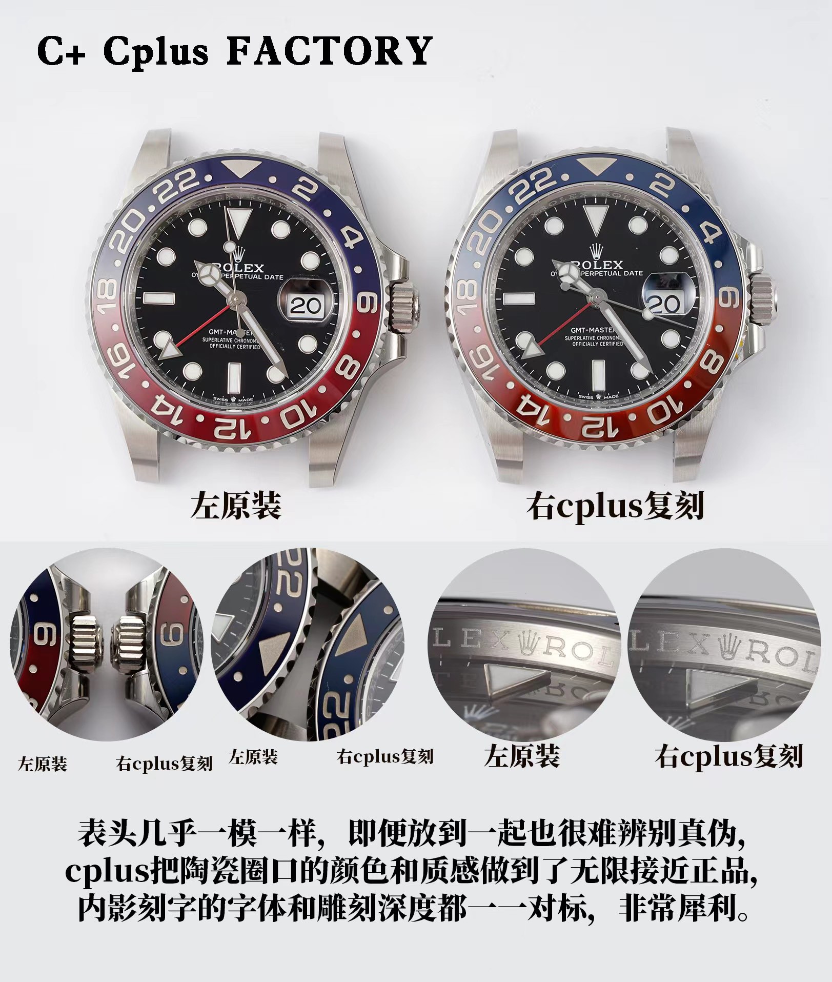 Rolex Original .c Cplus --rolex Ii 40 mm case Diameter,watch 904 Ceramic Watch Markers Dial ,logo Luminous Strap Movement 3285