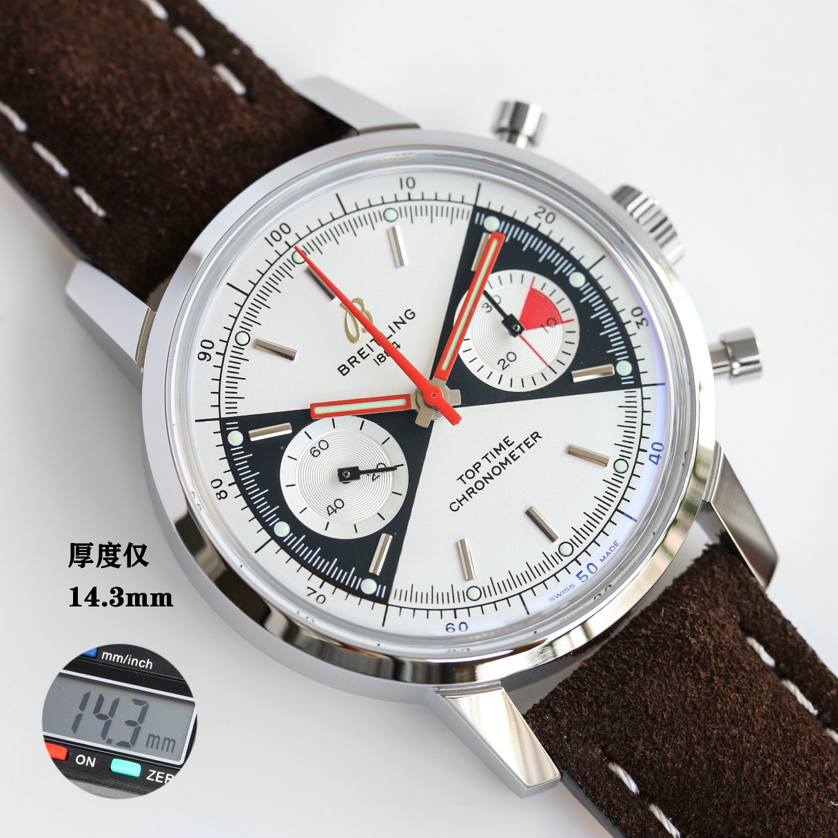 Breitling Blsnew Style Top Time 60 Chronograph Watch Dial-- Dial Diameter41 ,thickness14.3 Case, Strap, 2000