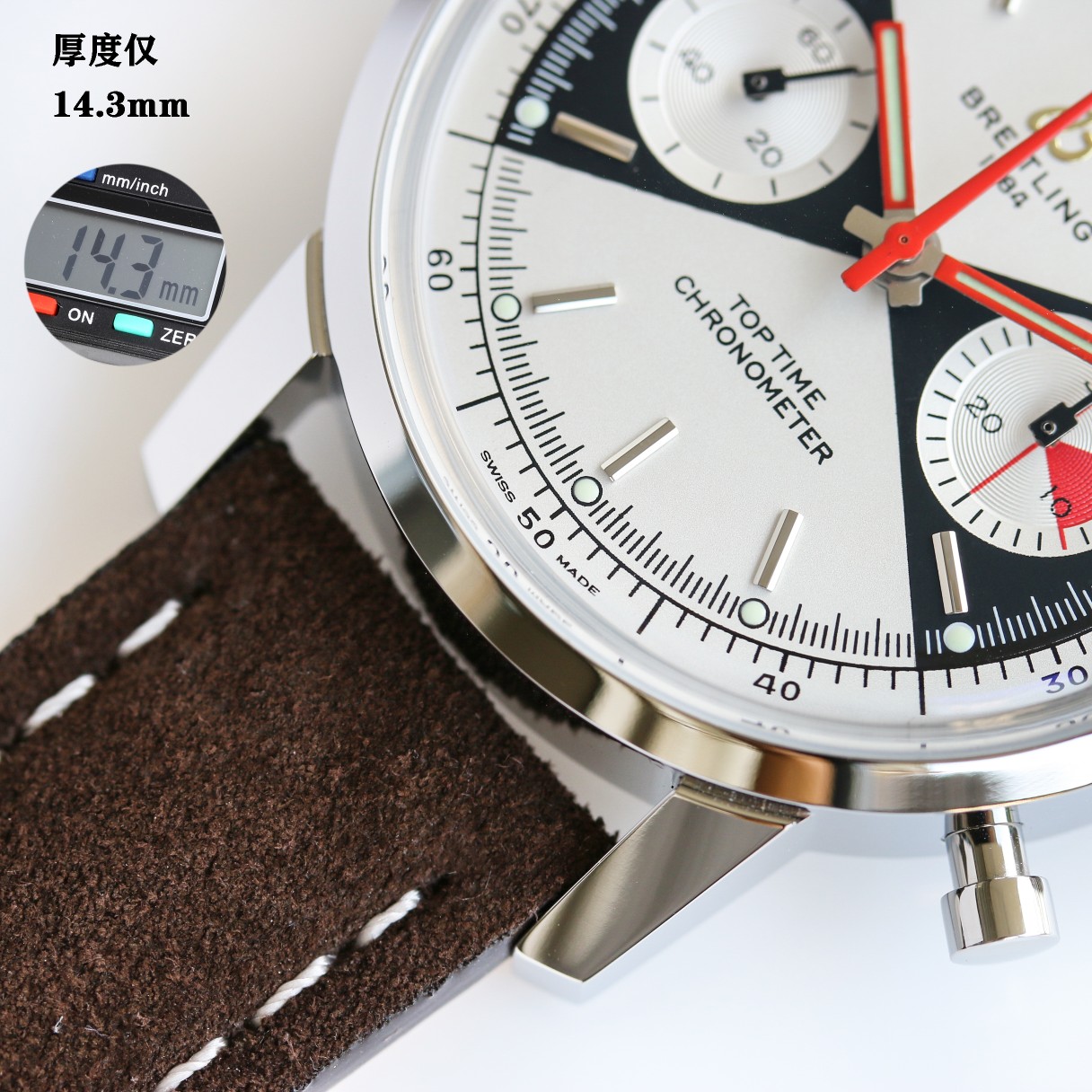 Breitling Blsnew Style Top Time 60 Chronograph Watch Dial-- Dial Diameter41 ,thickness14.3 Case, Strap, 2000