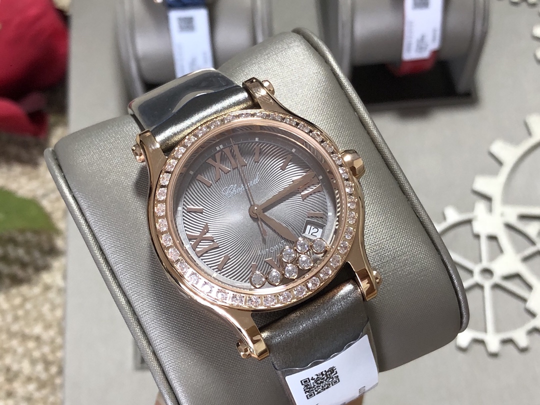 Chopard Nr Mold Opening 36 mm Womens Factory Happy Dimion Diamond Watch Strap Movement Top 2892 36size