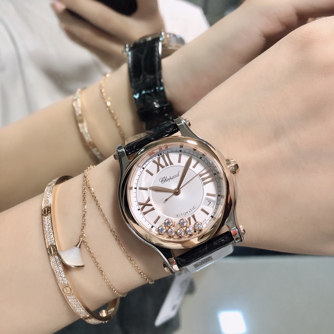 Chopard Nr Mold Opening 36 mm Womens Factory Happy Dimion Diamond Watch Strap Movement Top 2892 36size:wuwu
