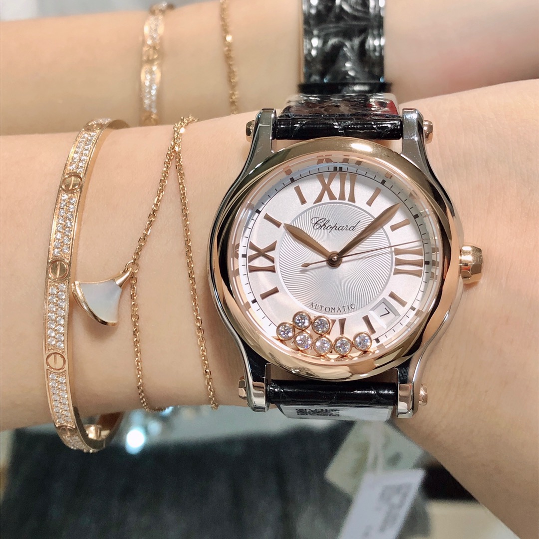 Chopard Nr Mold Opening 36 mm Womens Factory Happy Dimion Diamond Watch Strap Movement Top 2892 36size:wuwu