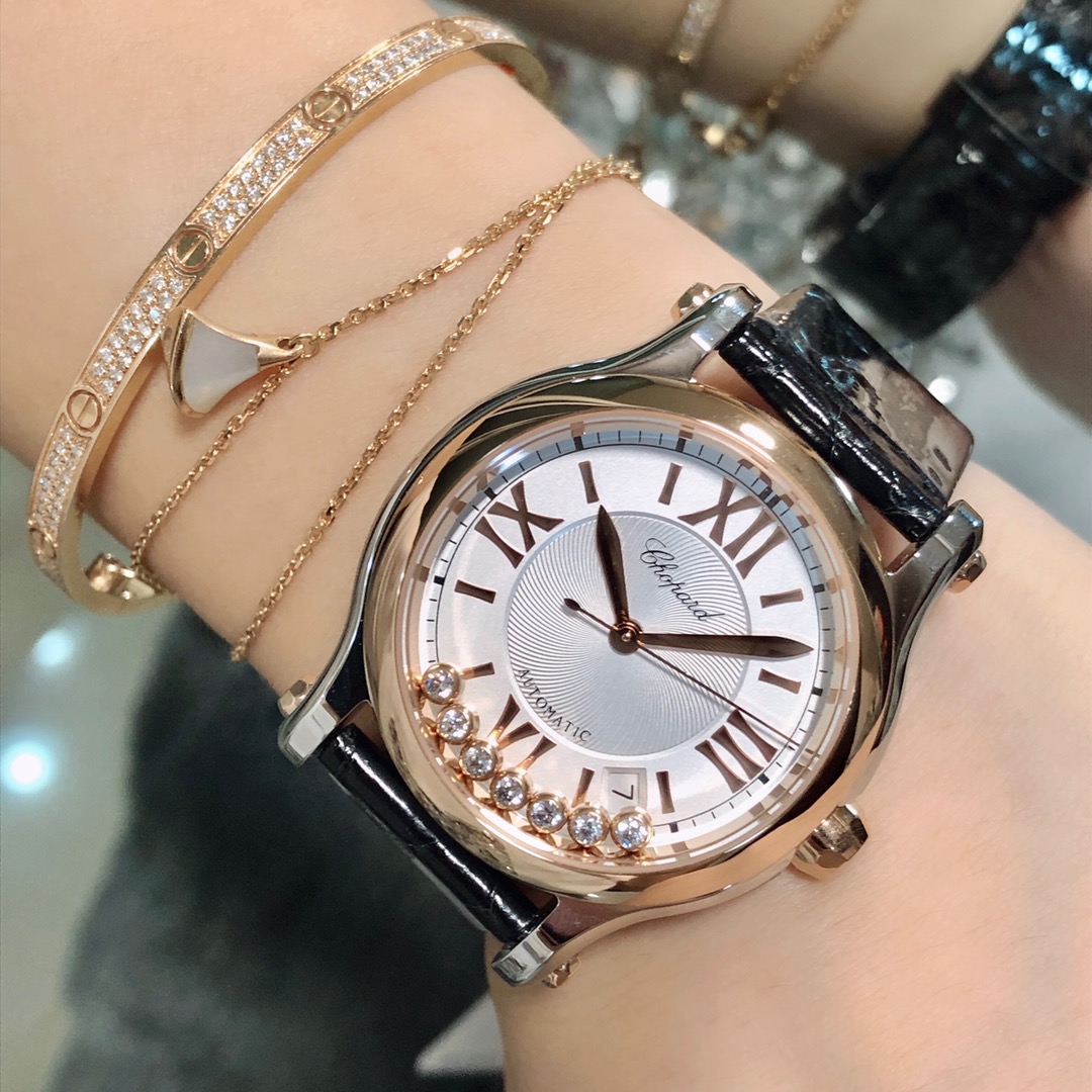Chopard Nr Mold Opening 36 mm Womens Factory Happy Dimion Diamond Watch Strap Movement Top 2892 36size:wuwu