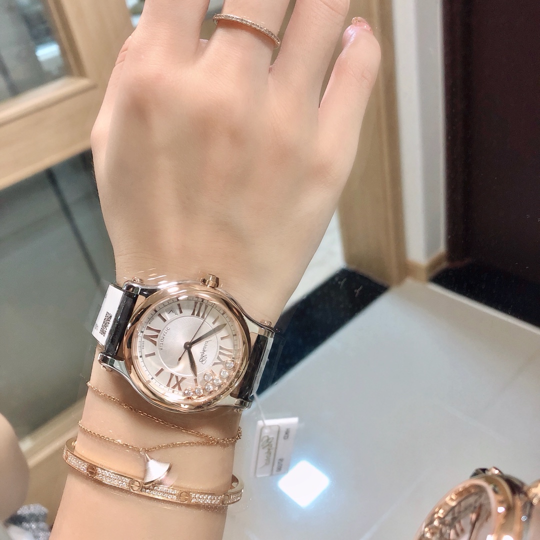 Chopard Nr Mold Opening 36 mm Womens Factory Happy Dimion Diamond Watch Strap Movement Top 2892 36size:wuwu