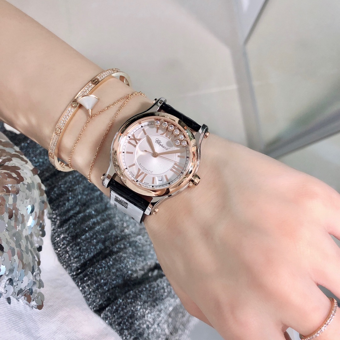 Chopard Nr Mold Opening 36 mm Womens Factory Happy Dimion Diamond Watch Strap Movement Top 2892 36size:wuwu