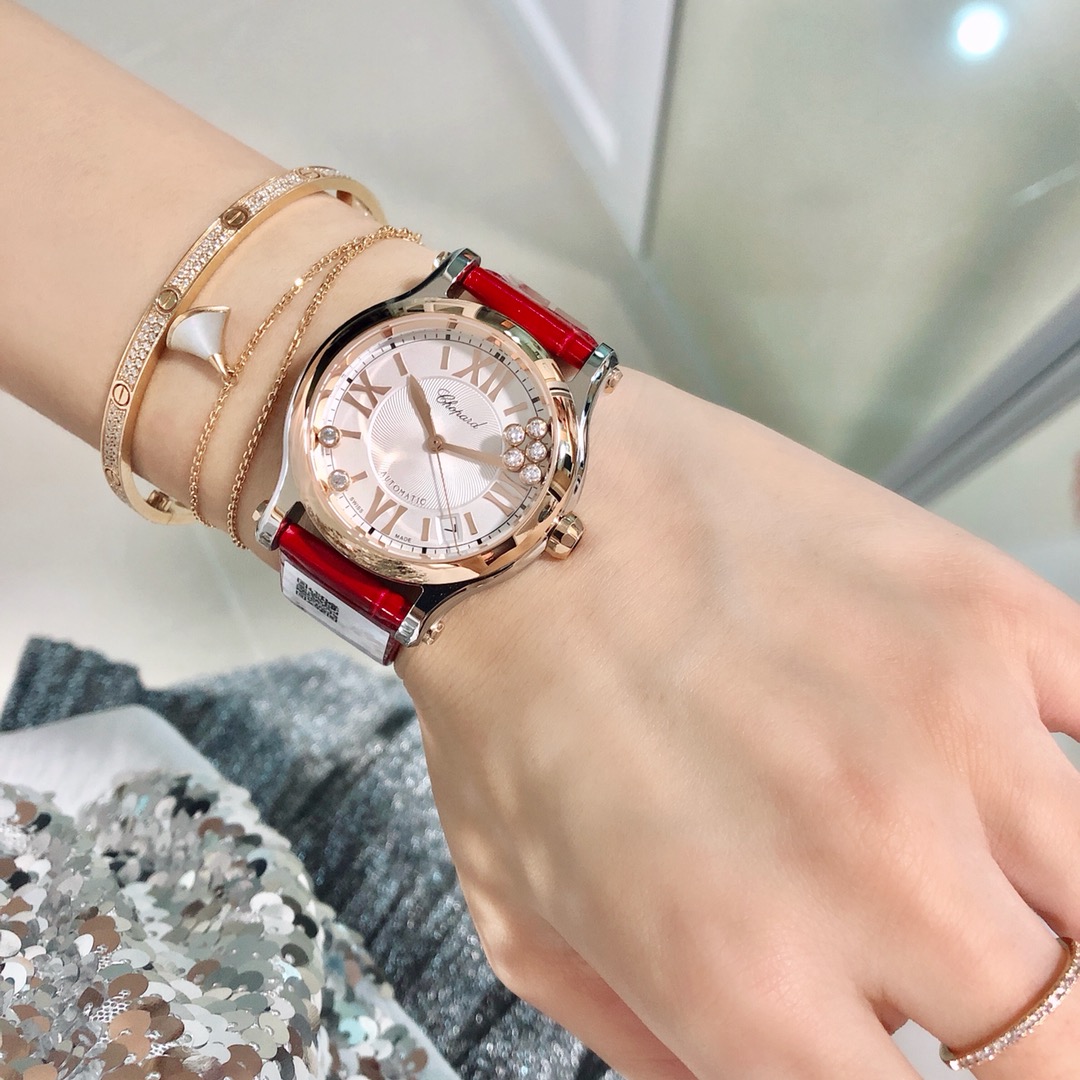 Chopard Nr Mold Opening 36 mm Womens Factory Happy Dimion Diamond Watch Strap Movement Top 2892 36size:wuwu