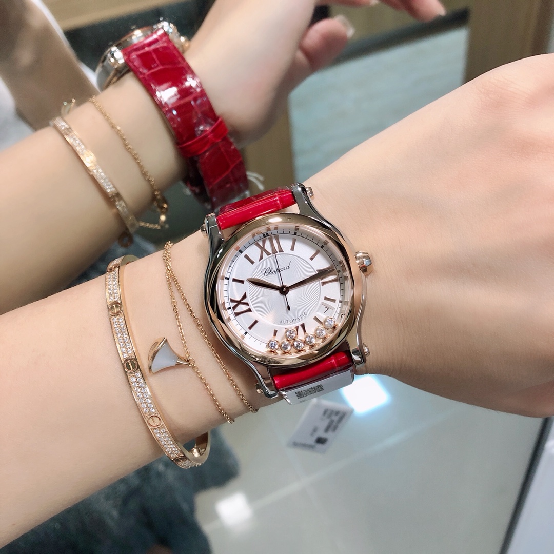 Chopard Nr Mold Opening 36 mm Womens Factory Happy Dimion Diamond Watch Strap Movement Top 2892 36size:wuwu