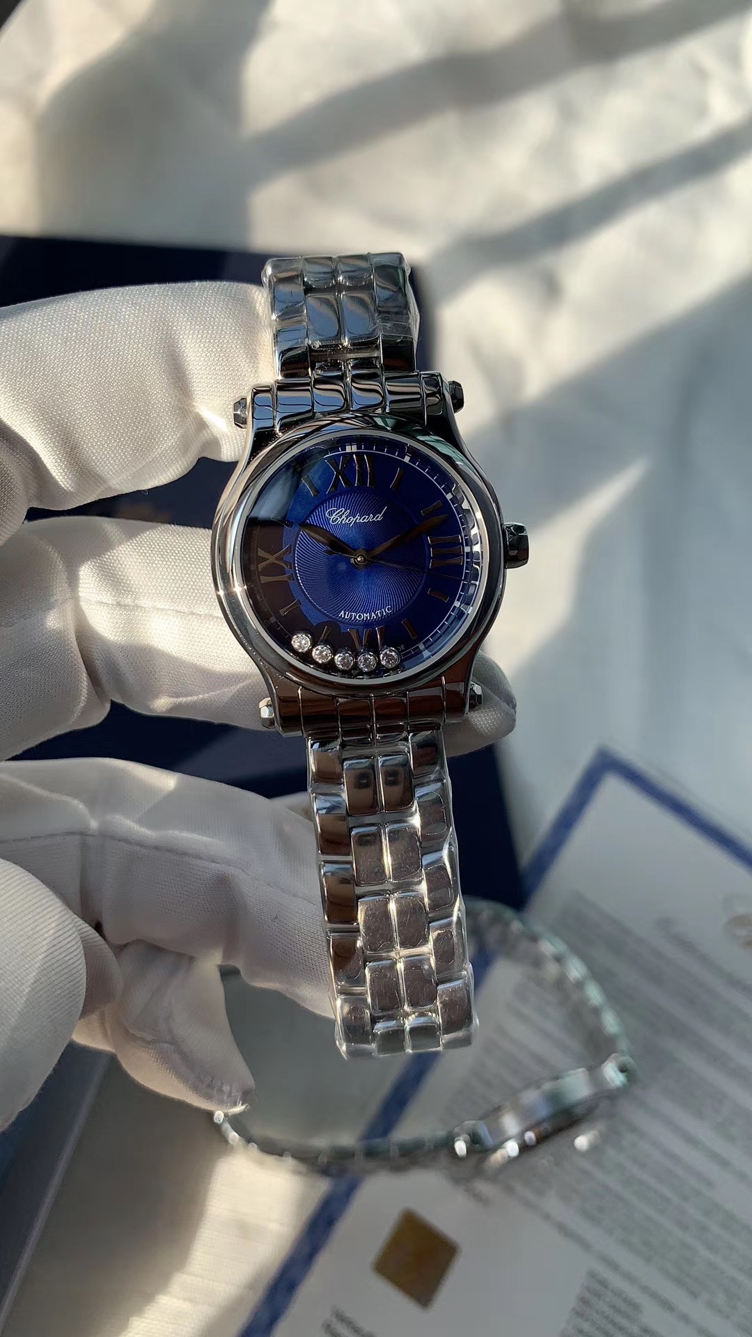 Iwc Nr Diamond Cnc Happy Diamonds Chopard .watch Dial ,large Size7 Sport Case Strap 316 Dialdiametersmall Size30 mm Size36mm