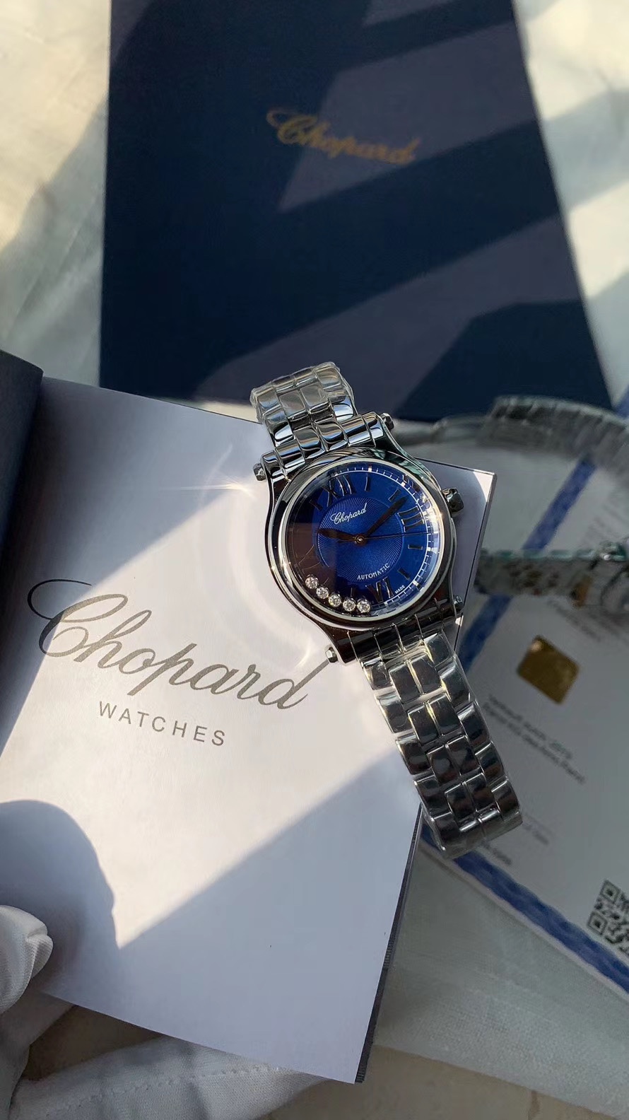 Iwc Nr Diamond Cnc Happy Diamonds Chopard .watch Dial ,large Size7 Sport Case Strap 316 Dialdiametersmall Size30 mm Size36mm