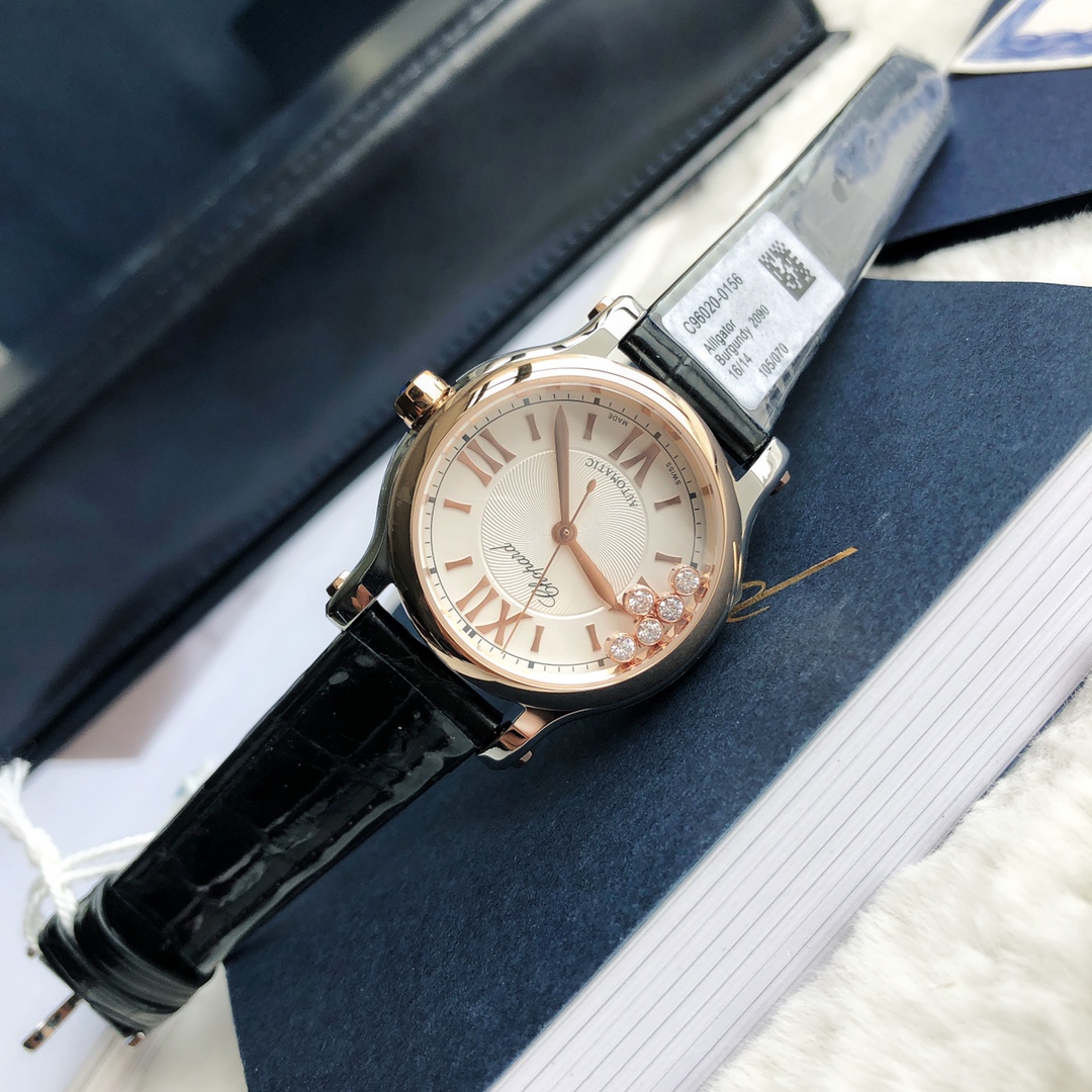 Chopard Nr-factopy33 mm happy Diamonds Diamond 5 Sport Watch Case Dial Nr-faeeory 2892 movement