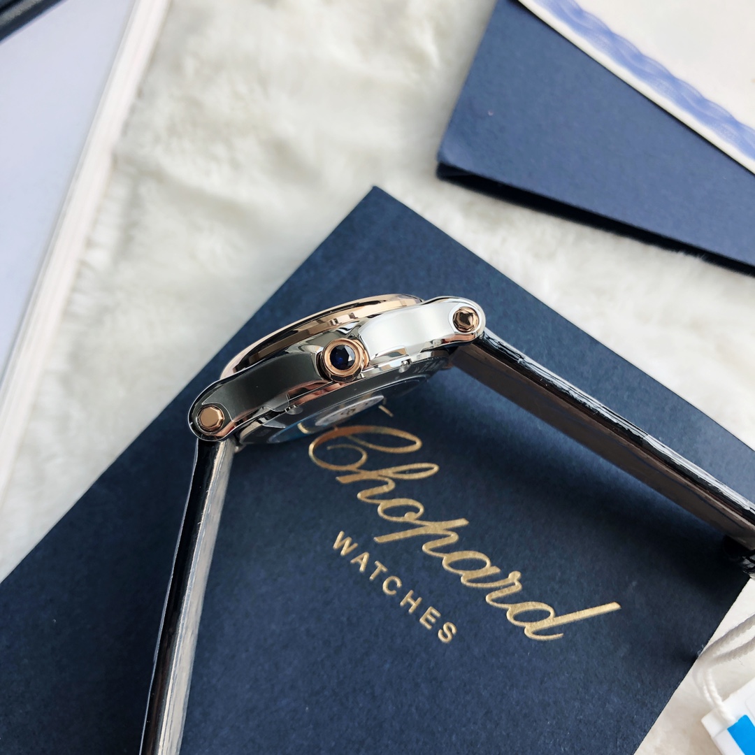 Chopard Nr-factopy33 mm happy Diamonds Diamond 5 Sport Watch Case Dial Nr-faeeory 2892 movement