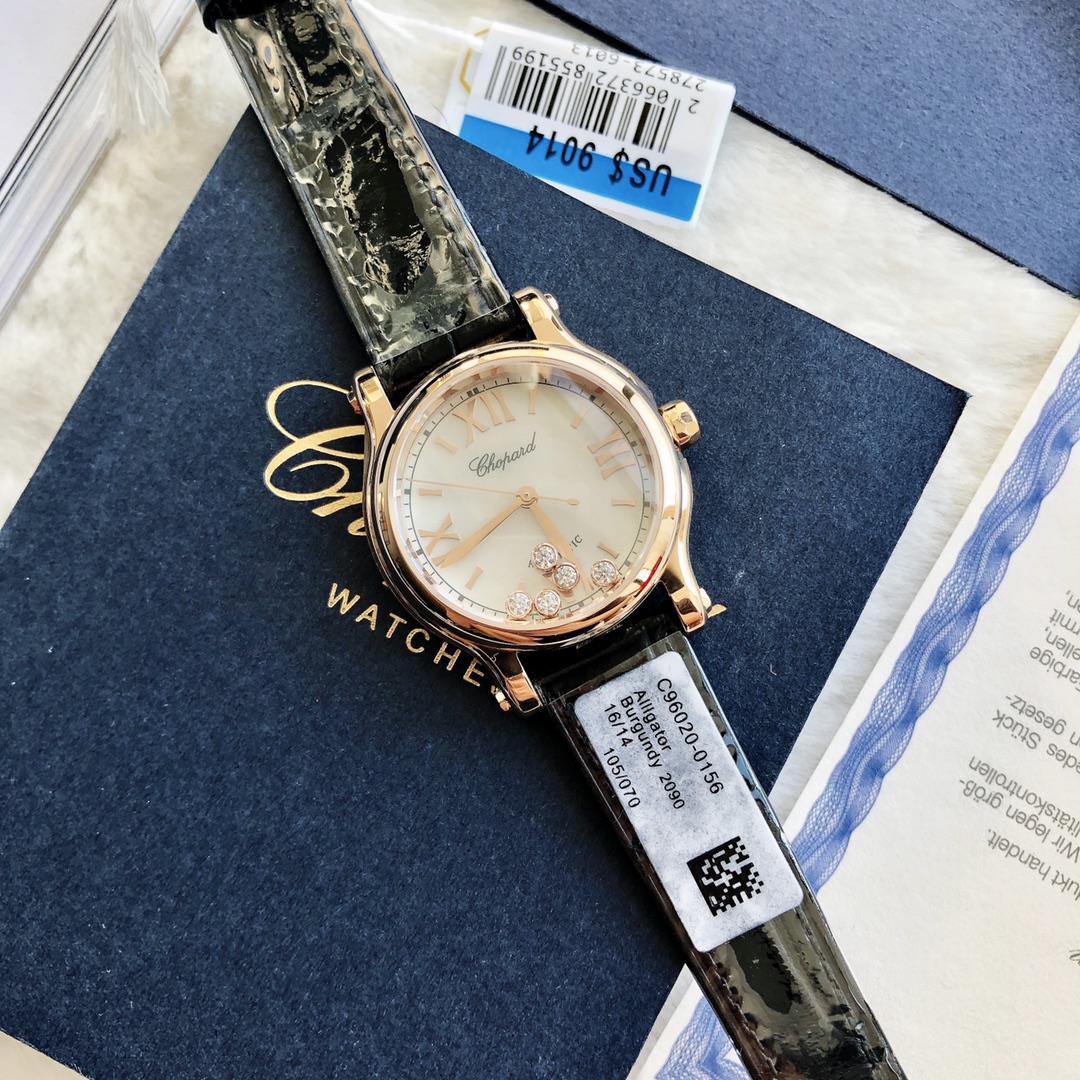 Chopard Nr-factopy33 mm happy Diamonds Diamond 5 Sport Watch Case Dial Nr-faeeory 2892 movement