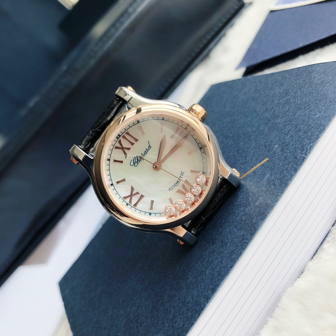 Chopard Nr-factopy33 mm happy Diamonds Diamond 5 Sport Watch Case Dial Nr-faeeory 2892 movement