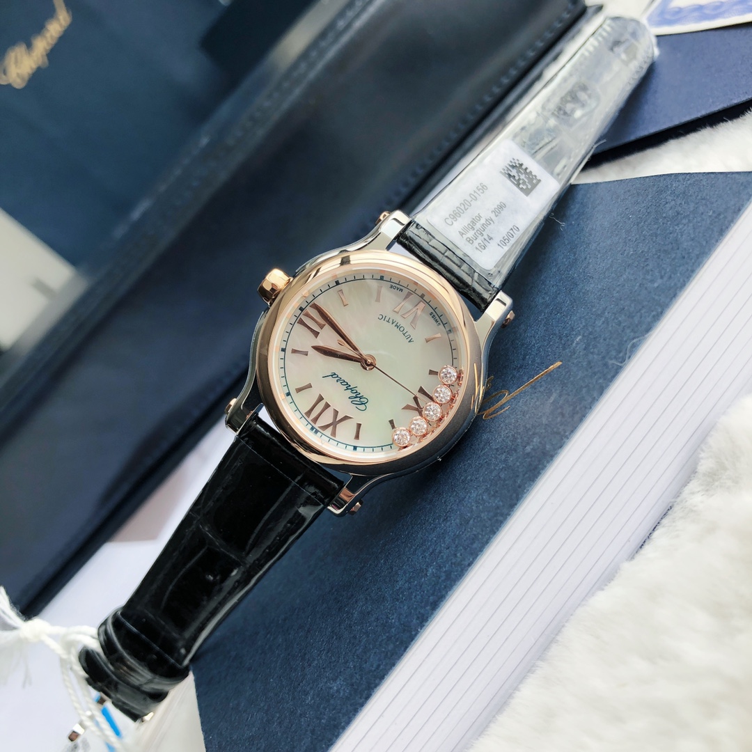 Chopard Nr-factopy33 mm happy Diamonds Diamond 5 Sport Watch Case Dial Nr-faeeory 2892 movement